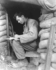 Soldier writing
